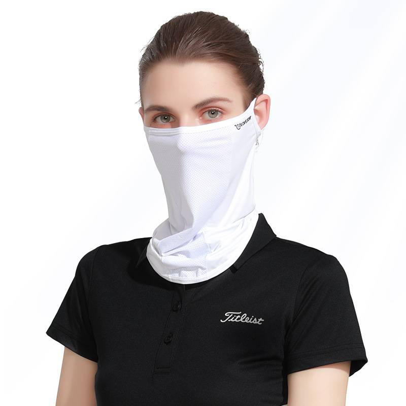 Summer sunscreen ice mask female thin air -breathable anti -ultraviolet riding ride sunscreen golf golf hanging ears to cover face