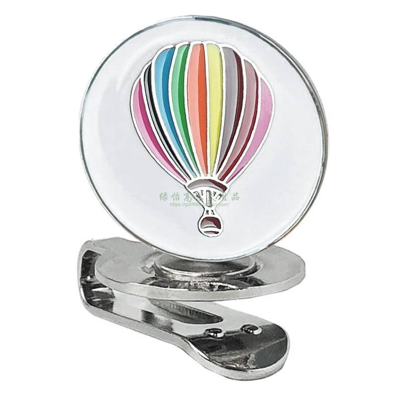 Golf hat pinye color balloon pattern in diameter 24mm ball ballast clip MARK position label
