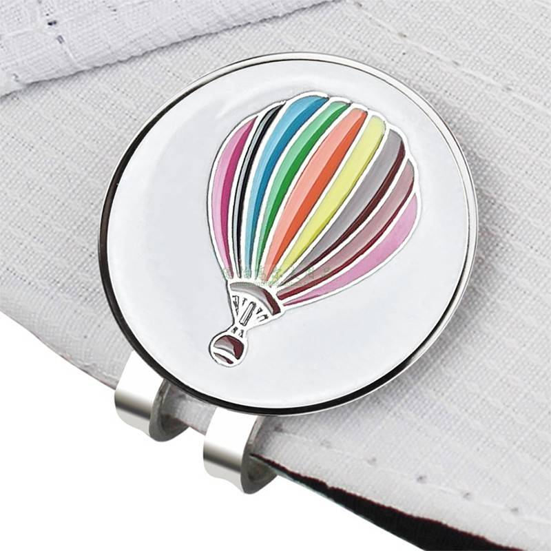 Golf hat pinye color balloon pattern in diameter 24mm ball ballast clip MARK position label