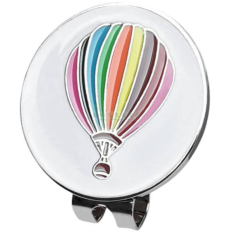 Golf hat pinye color balloon pattern in diameter 24mm ball ballast clip MARK position label