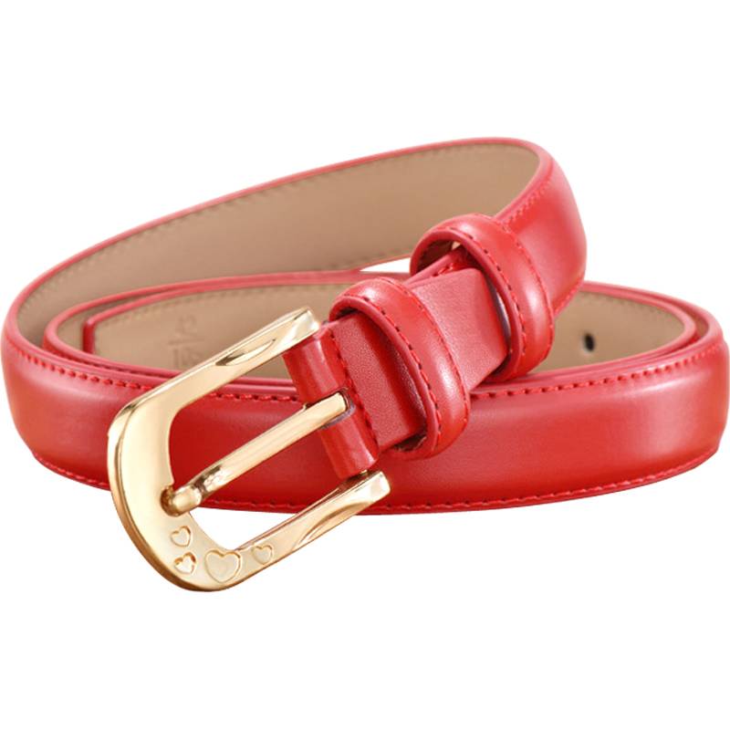 Golf belt ladies belt leather pure cowhide golf costume short skirt children's trousers belt women's clothing
