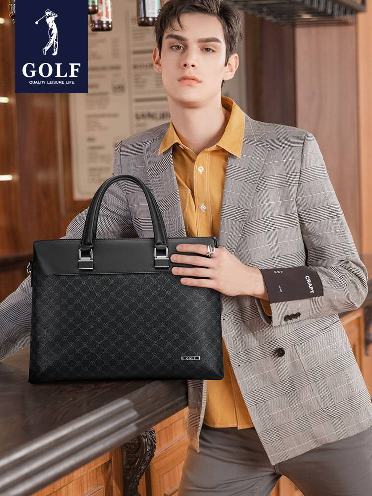 Golf 2024 new men's official document bag business casual handbag Bohloga large -capacity business business backpack