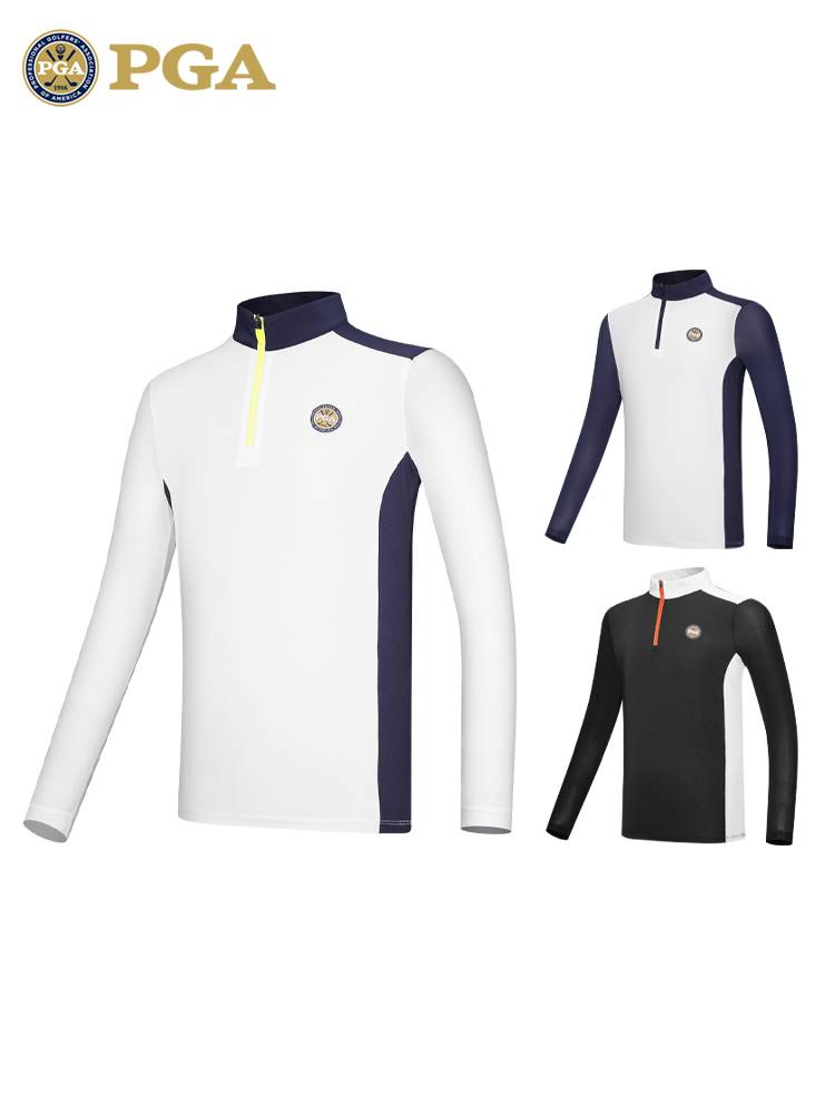 American PGA youth boy golf costume spring and summer sunscreen tops, hygroscopy, sweat ice silk long -sleeved T -shirt