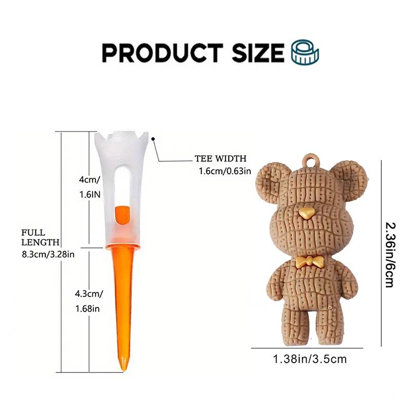 Korea's heat-seller against the loss of the Golf Tee Cute Bear Collapse of the Golf Tee