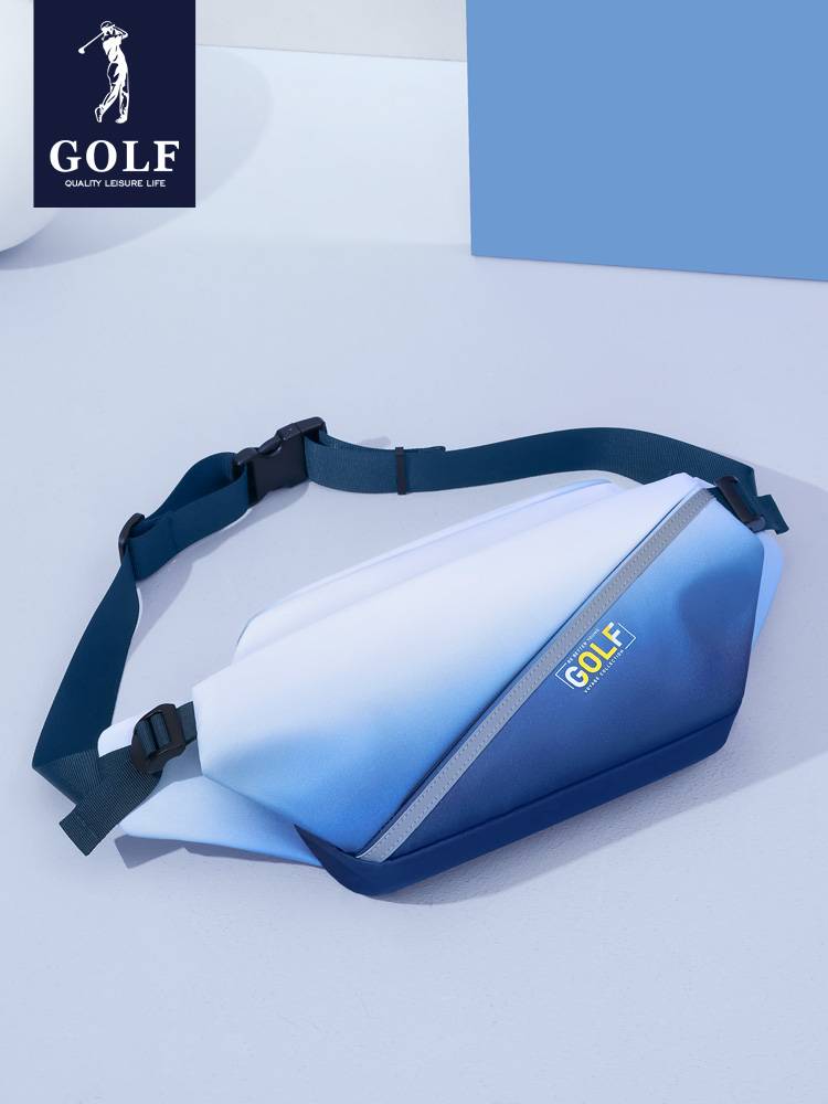 Golf golf chest bag fashion contrasting color gradient backpack anti -splash water splash large -capacity shoulder bag messenger bag men's tide card
