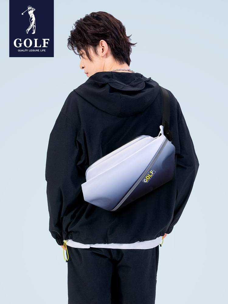 Golf golf chest bag fashion contrasting color gradient backpack anti -splash water splash large -capacity shoulder bag messenger bag men's tide card