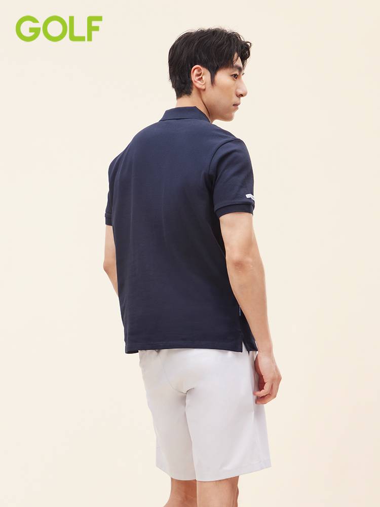 Golf Golf POLO shirt Men's summer breathable casual high -end cotton body pure color lapel men's short -sleeved T -shirt