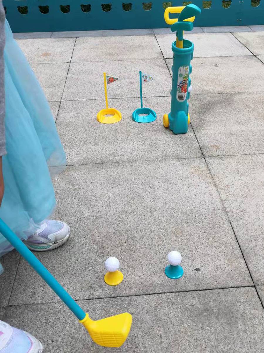 Children's indoor golf set Parent -child sports toy club Kindergarten children outdoor game plastic rod