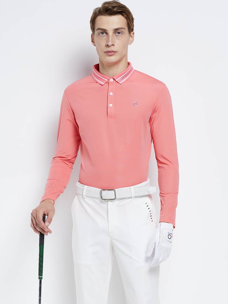 Autumn and winter golf men's long -sleeved fast -drying slim -fit Polo shirt genuine GOLF clothing men's casual sports shirt white