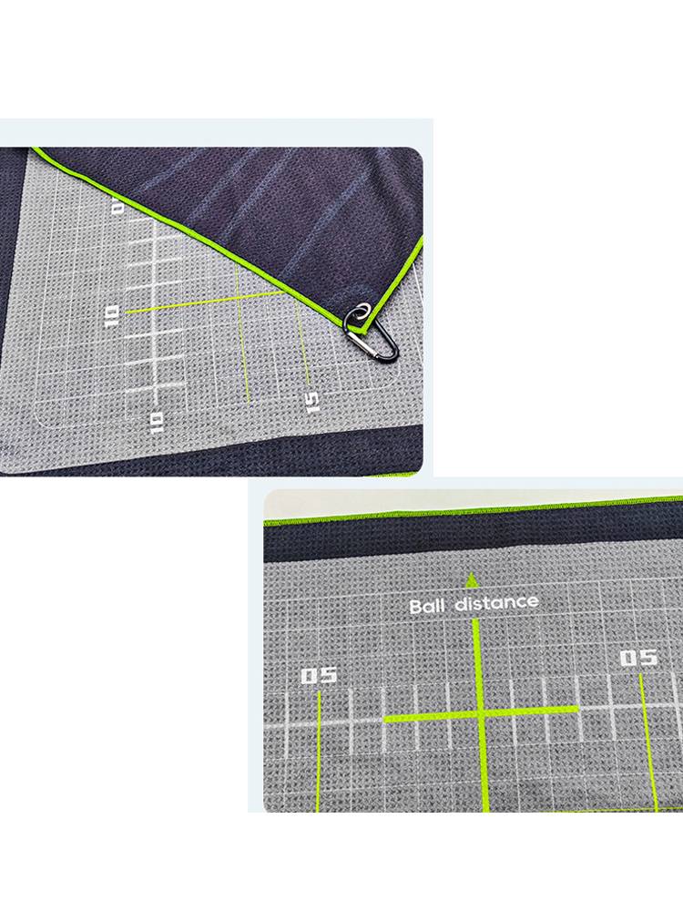 The golf sticker's sticker stands a towel that cleans up the club's stability stand with more assistive devices