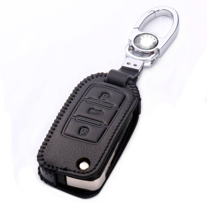 The leather key sleeve is dedicated to Volkswagen Langya Santana Polo POLO Golf Ling Tu Guanbao to Sagitar