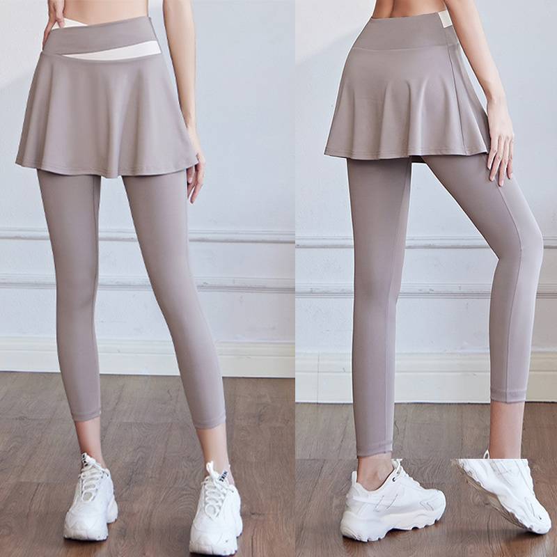 Golf ball skirt naked high bombs, color matching fake two high -waisted buttocks, fast dry and dry, summer sports short ball skirt