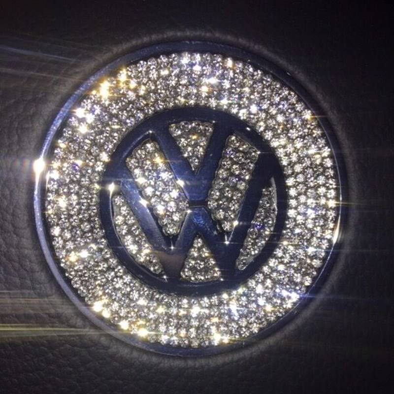 Volkswagen steering wheel car label drilling new POLO Tiguan Langya Passat golf Lingdou Sagitar decoration