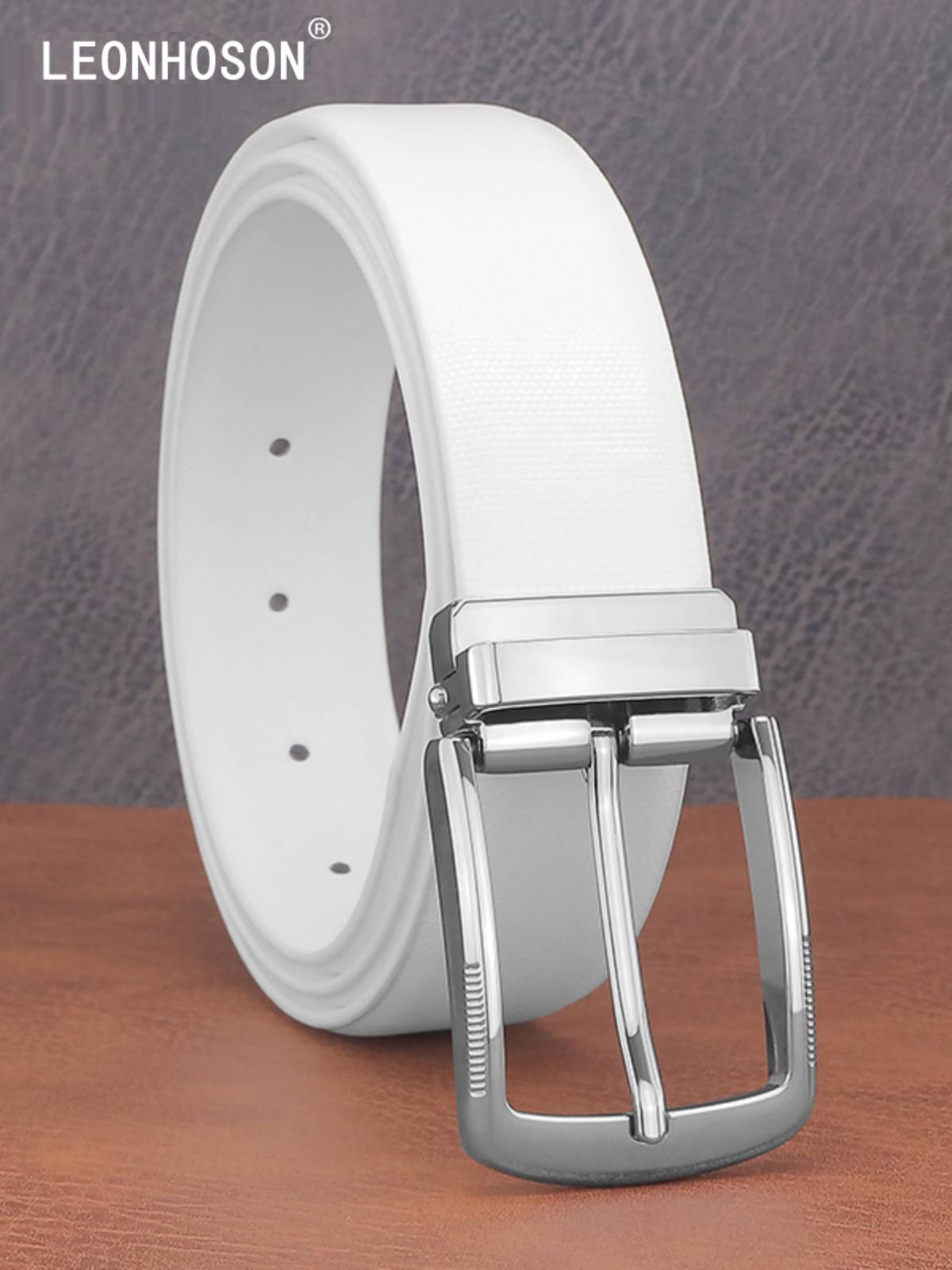 Summer golf white belt men's simple leather Korean version of the belt black band black trendy youth wild pants band
