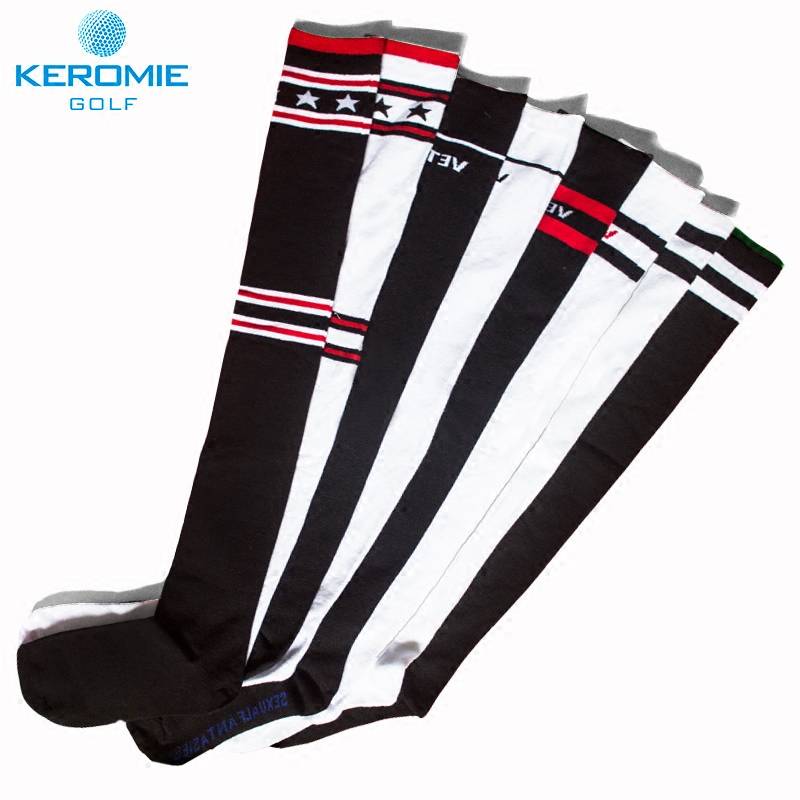 Golf socks over the knee and warm -breathable female long socks, casual stockings, high tube cotton socks striped sports socks