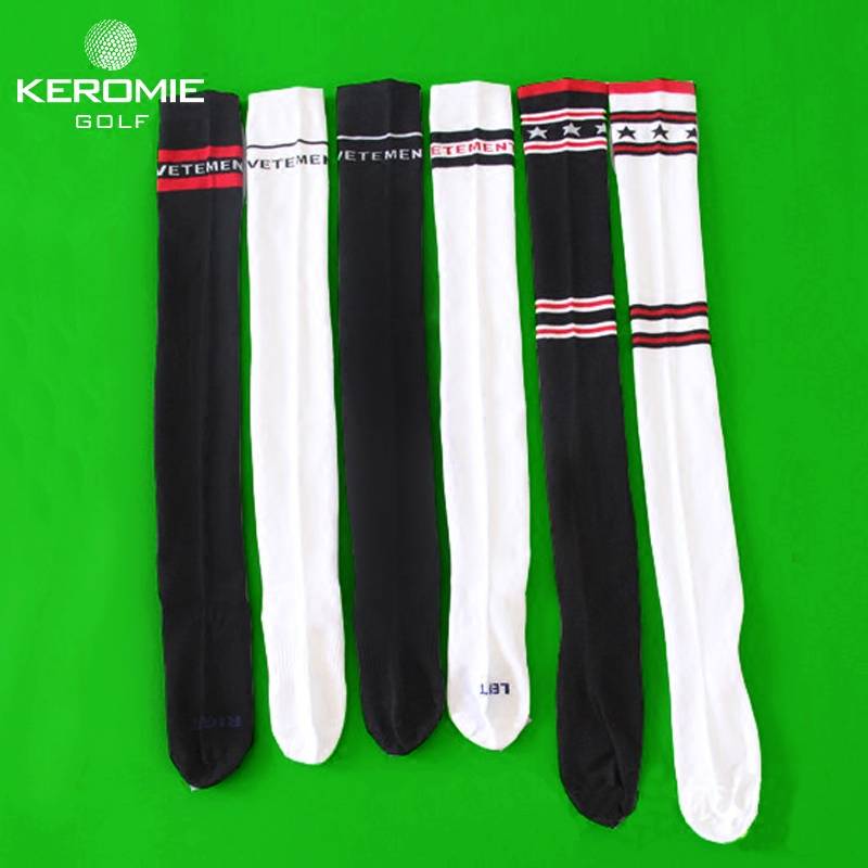 Golf socks over the knee and warm -breathable female long socks, casual stockings, high tube cotton socks striped sports socks