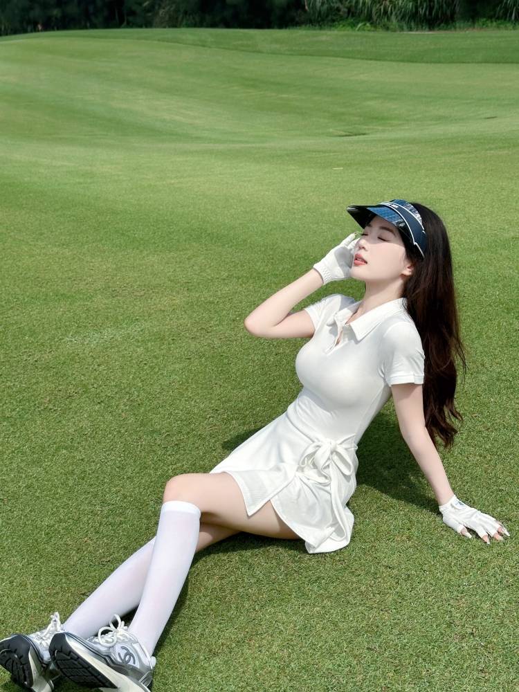 summer golf dress girl polo leads a good golf bad tennis