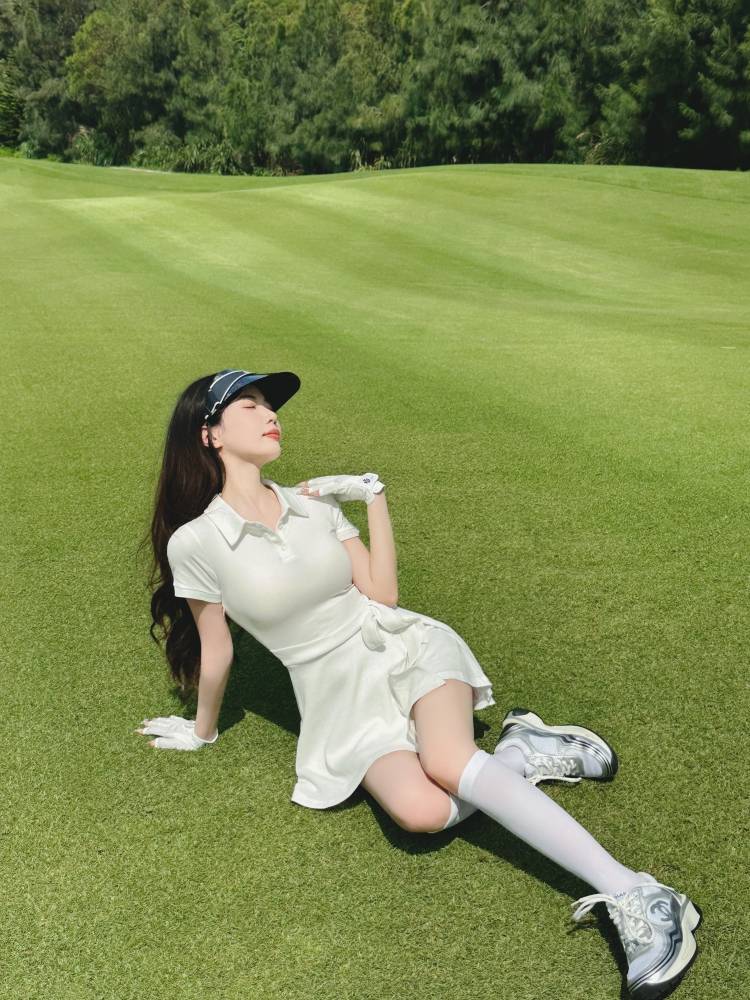 summer golf dress girl polo leads a good golf bad tennis