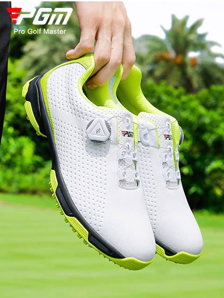 PGM golf shoes men's summer breathable sneakers knob shoe lace men's shoes non -slip fixed nail shoes