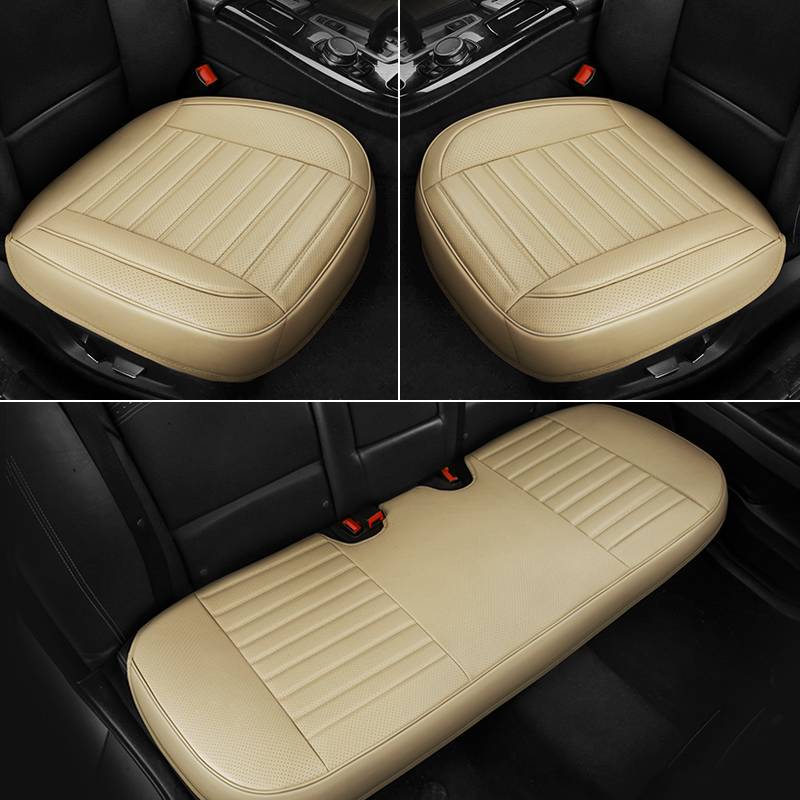 New car cushion three -piece set of main co -pilot full surround single -seasons universal breathable non -slip leather seat sleeve