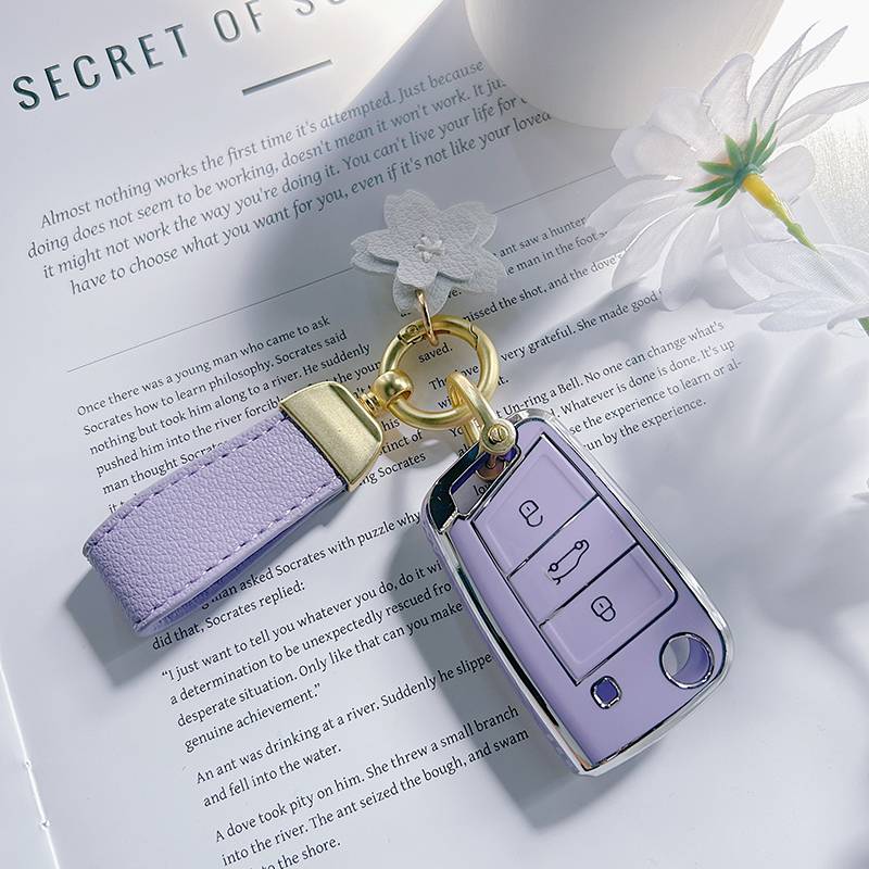VOLKSWAGEN B - PURPLE BAG + PURPLE STRING WHITE FLOWER