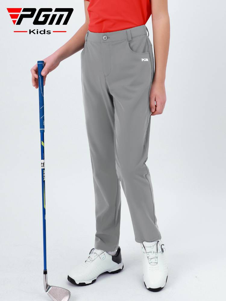 Pgm children's golf pants boys with loose belt belt clothing sports pants youth summer children's clothing trousers
