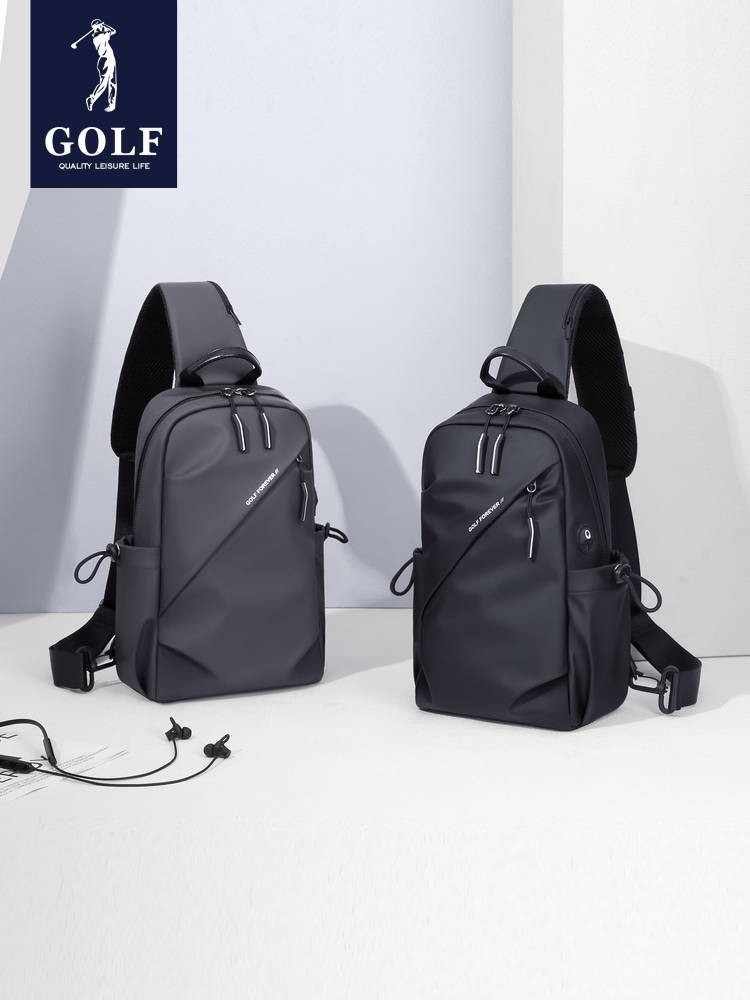 Golf's new chest bag for a man with a slant-fashion twirl bag for a man with a big, small-capacity backpack