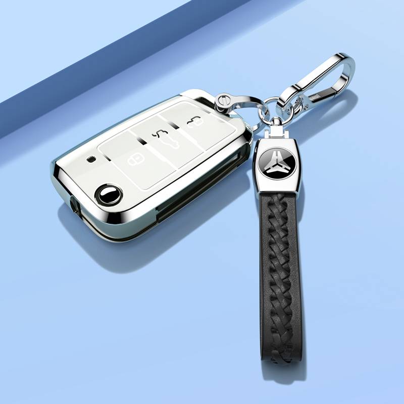 Volkswagen B [Pearl White] with a weaving buckle rope