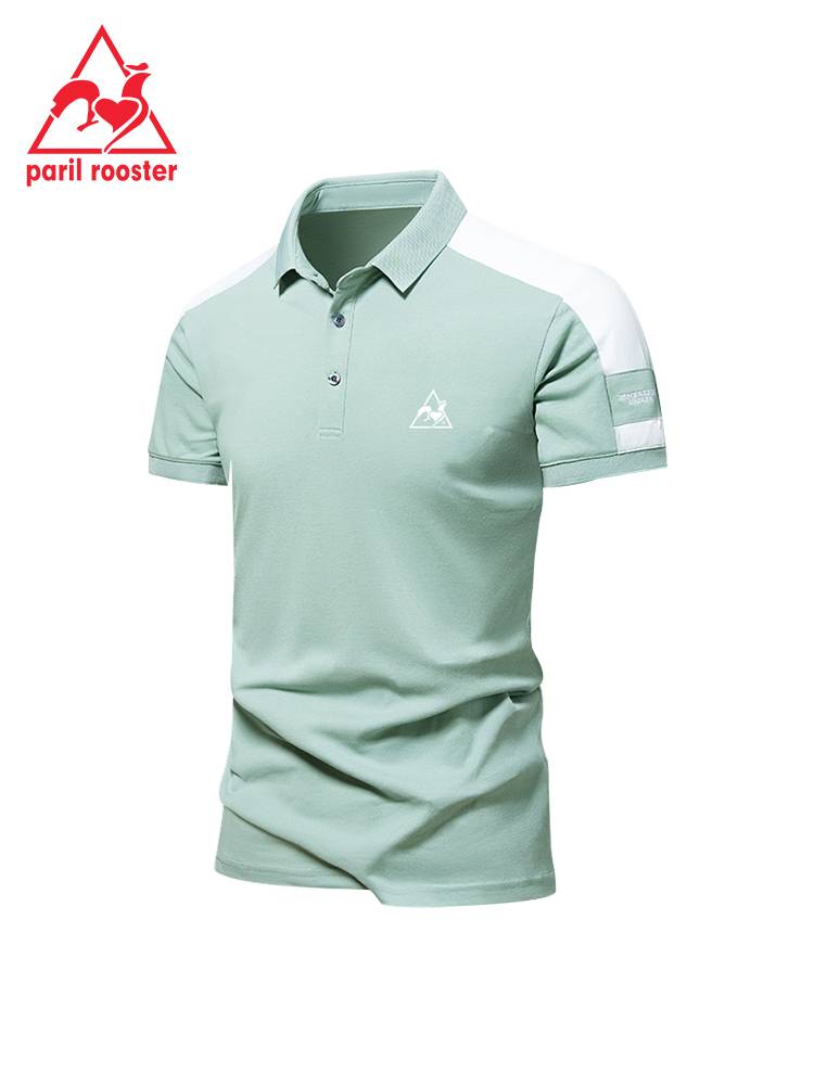 FRENCH ROOSTER FASHION POLO SHORT-SLEEVED MEN IN SUMMER T-SHIRTS LEADING TO A GOLFING T-SHIRT OUTSIDE THEIR SHIRTS