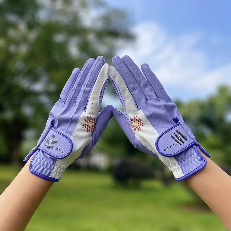 Korean version of the seven -leaf flower golf gloves ladies breathable anti -slip single -handed wear -resistant hand -to -hand golf gloves