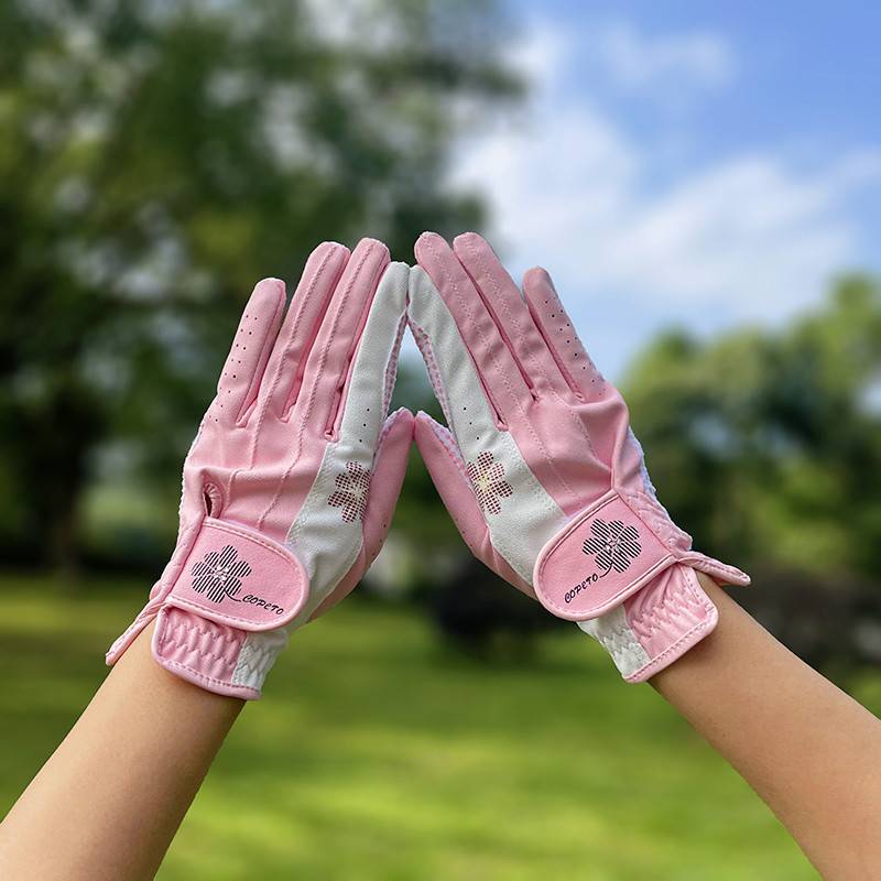 Korean version of the seven -leaf flower golf gloves ladies breathable anti -slip single -handed wear -resistant hand -to -hand golf gloves