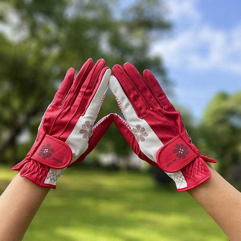 Korean version of the seven -leaf flower golf gloves ladies breathable anti -slip single -handed wear -resistant hand -to -hand golf gloves