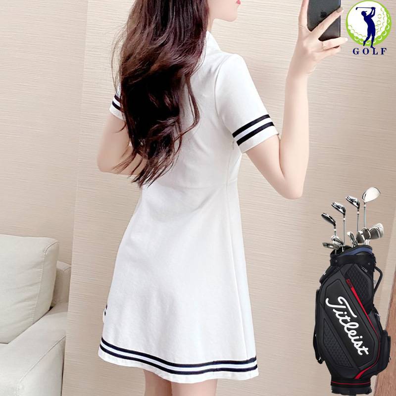 Summer 2024, the Golf dress dress, lean and leisure, short-skirt Polo dress