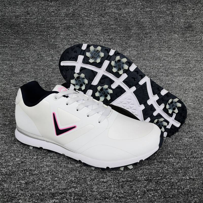 MS. PGM MICRO-FACING FOREIGN TRADE, GOLF SHOES WATERPROOF ACTIVITY NAIL, SLIDING AND STEADY WHITE