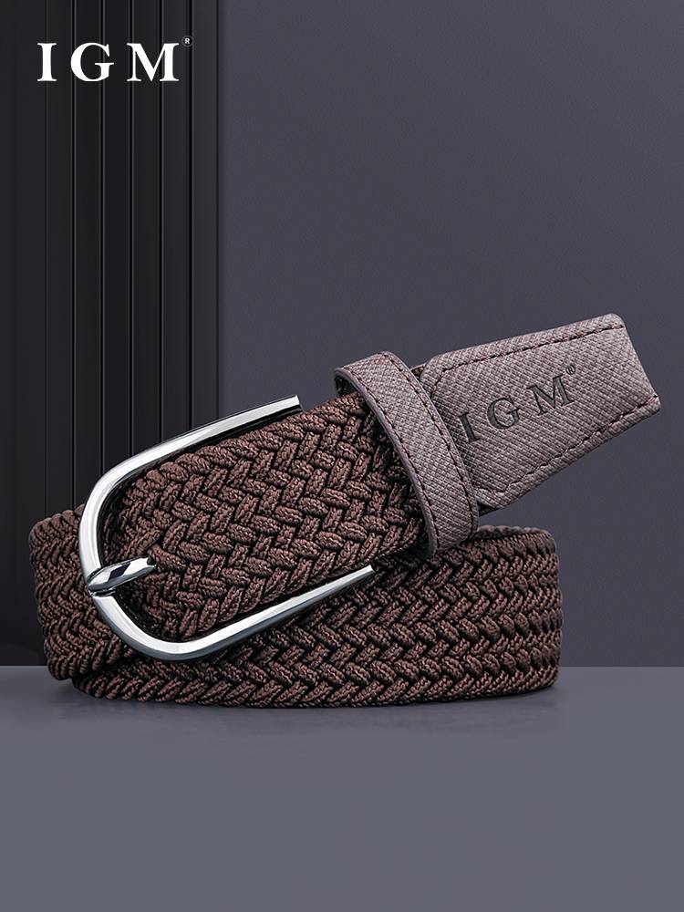 Belt male and female golf pants with summer woven leather leisure sports elasticity versatile can adjust the pants belt