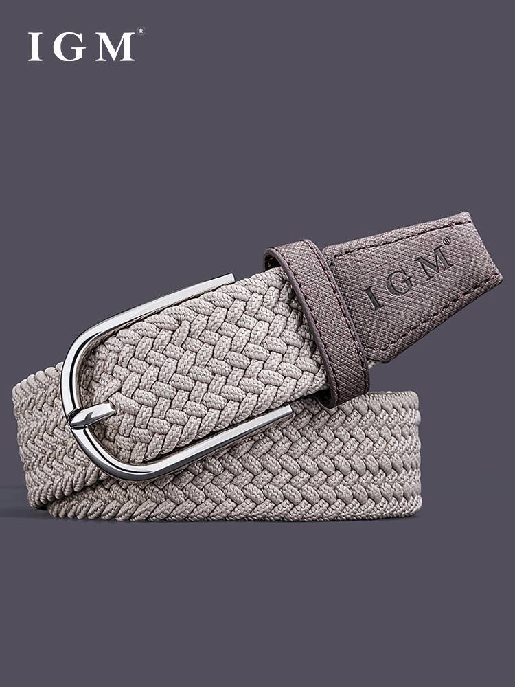 Belt male and female golf pants with summer woven leather leisure sports elasticity versatile can adjust the pants belt