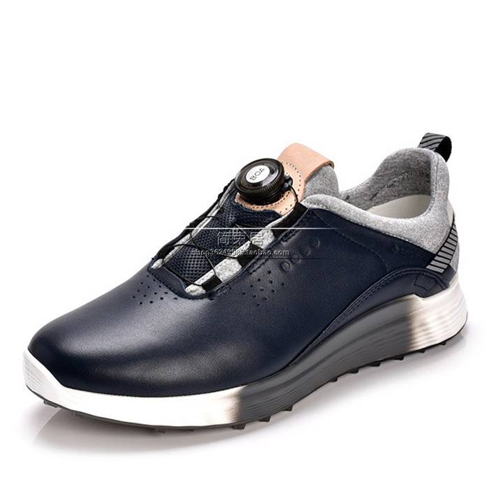 New men's casual leather shoes buttons Golf sneakers GOLF sports shoes anti -slip fixed nail men's shoes