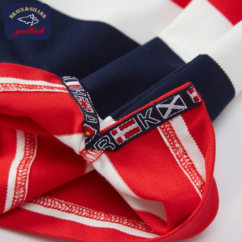 BRAVE& SHARK High-end polo-sleeve golfer new summer strip T-shirts for business leisure