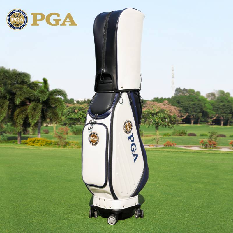 American PGA golf ball bag men's telescopic ball bag hard -shell aviation consignment bag 10,000 -way four -wheeled rain cover