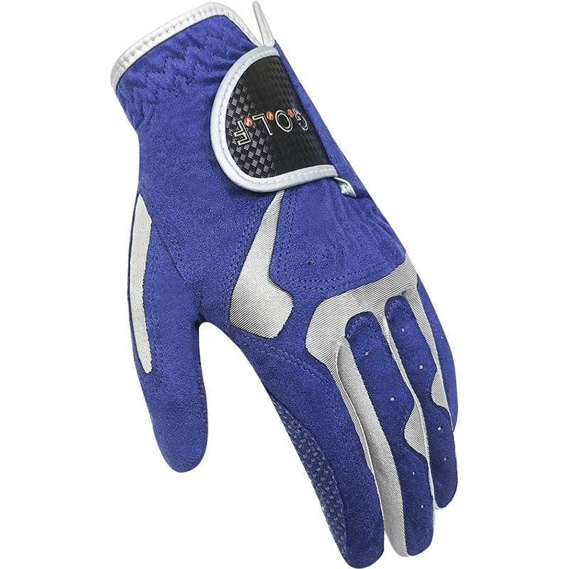 Golf gloves ultra -slimmer non -slip particles breathe the left and right hand men's white blue golf gloves