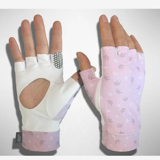 New Golf Men Lady Maste Half Forest Gloves UV Anti -Golf Gloves Summer Golf Finger Gloves