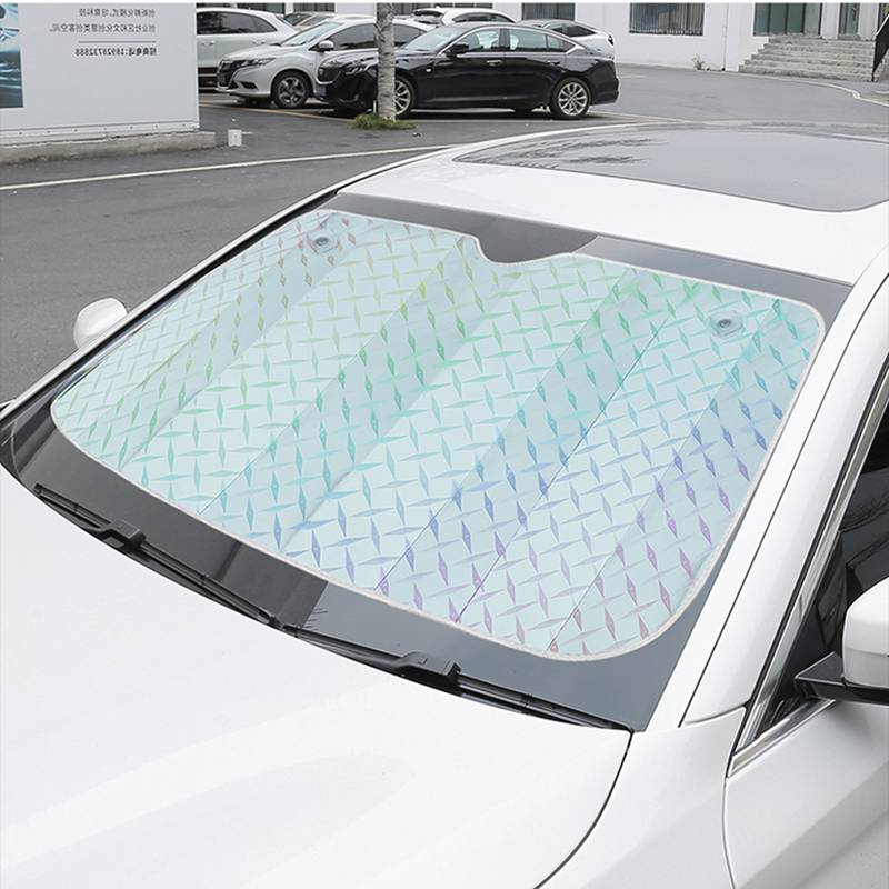 Car sunscreen, heat insulation, sunbathing car sun insulation cloth front windshield shelter shelter cloth laser solar gear