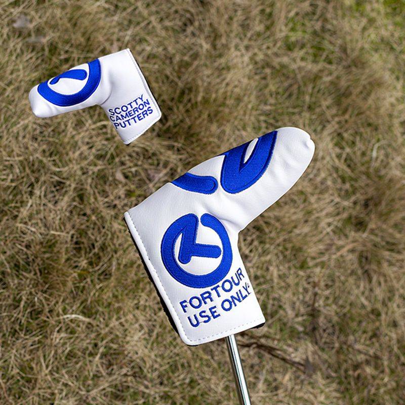 White and blue circle T straight strip push rod sleeve