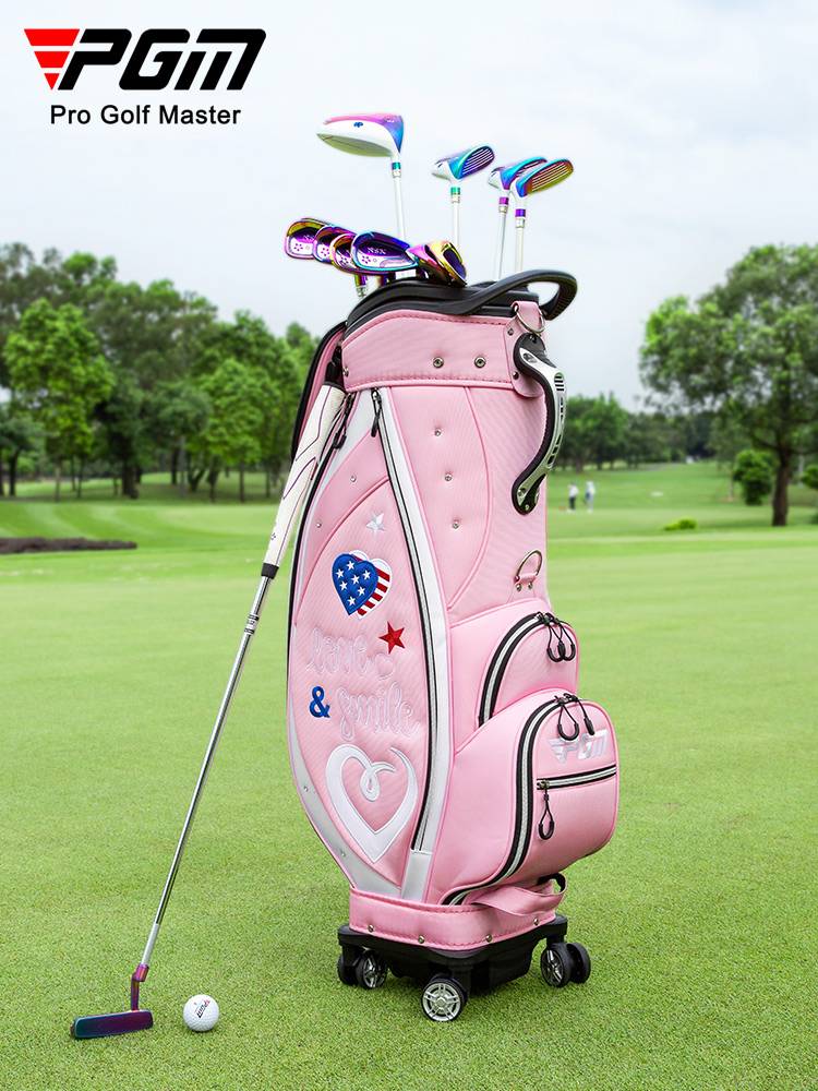PGM golf ball bag Women's telescopic hard shell hat Aviation checked bag ball bags 10,000 -way four -wheel aircraft bag