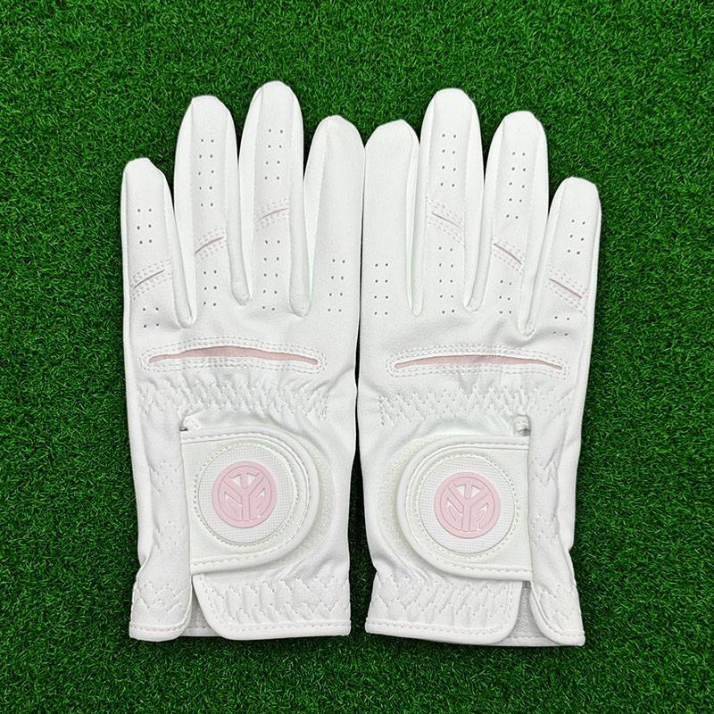Golf gloves women with both hands imported nano -super fiber cloth golf gloves thin air, breathable and wear -resistant
