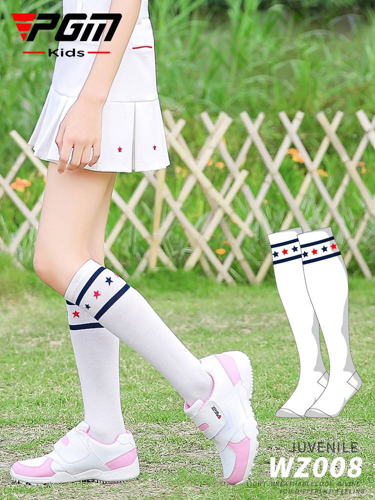 PGM golf socks girls high socks, children's stockings, young versatile sports socks 30cm stockings