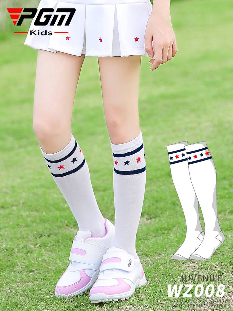 PGM golf socks girls high socks, children's stockings, young versatile sports socks 30cm stockings