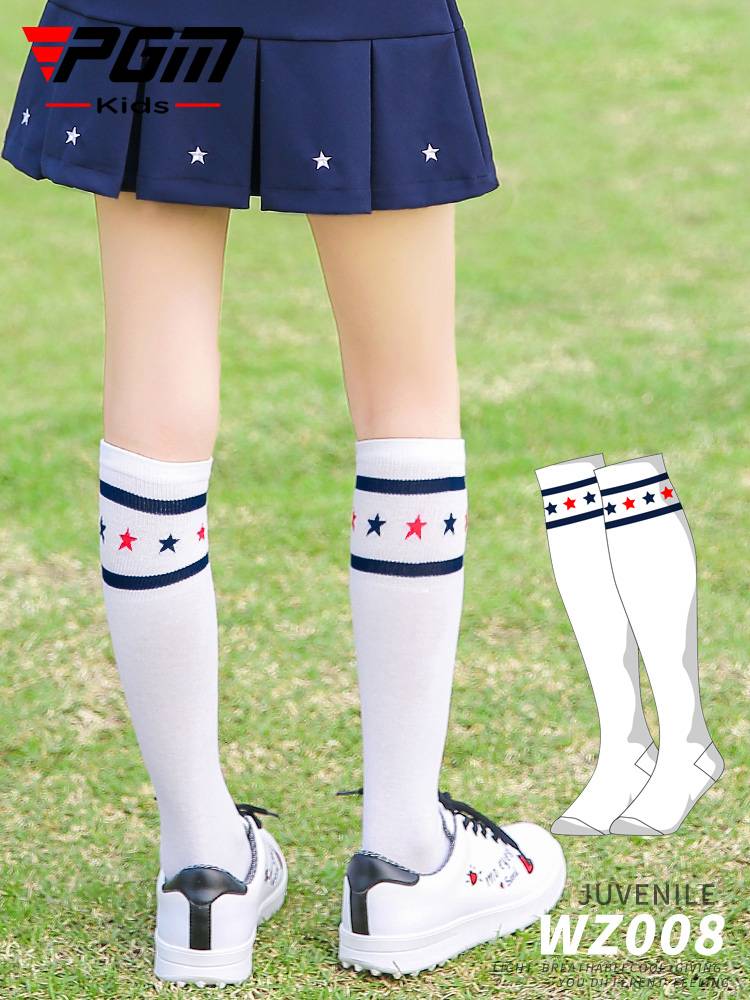 PGM golf socks girls high socks, children's stockings, young versatile sports socks 30cm stockings