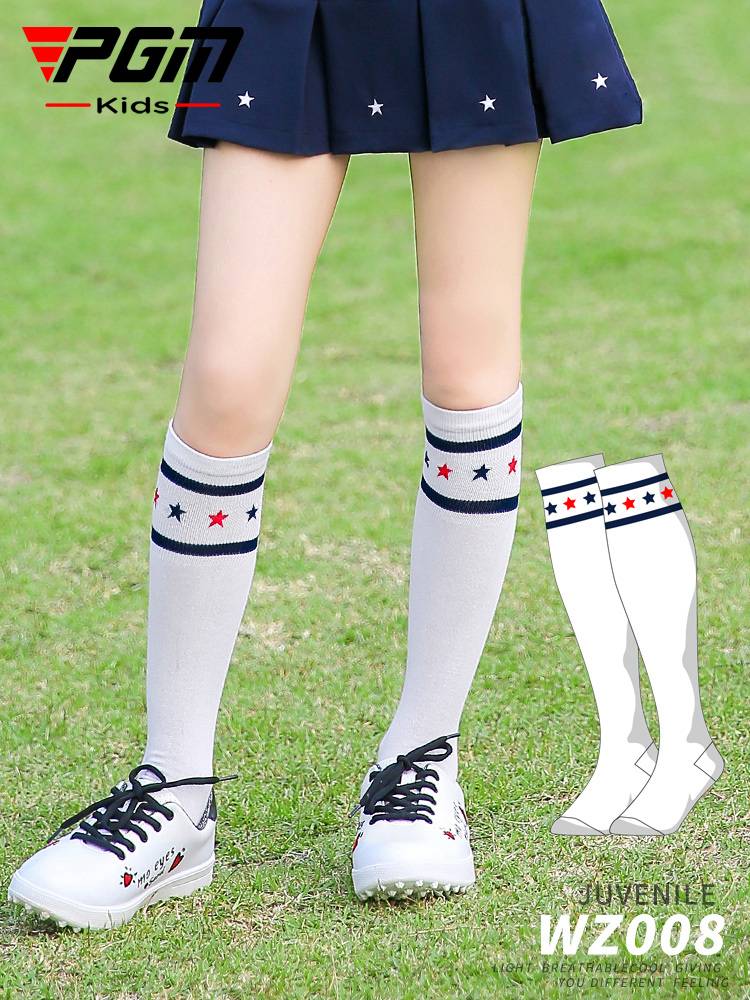 PGM golf socks girls high socks, children's stockings, young versatile sports socks 30cm stockings