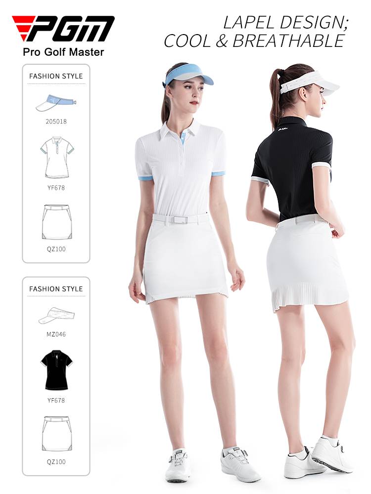 PGM GOLF IN SHORT-SLEEVE SKIRTS FOR THE SUMMER T-SHIRT POLO DRESS SUIT FOR MS. SPORTS DRESS